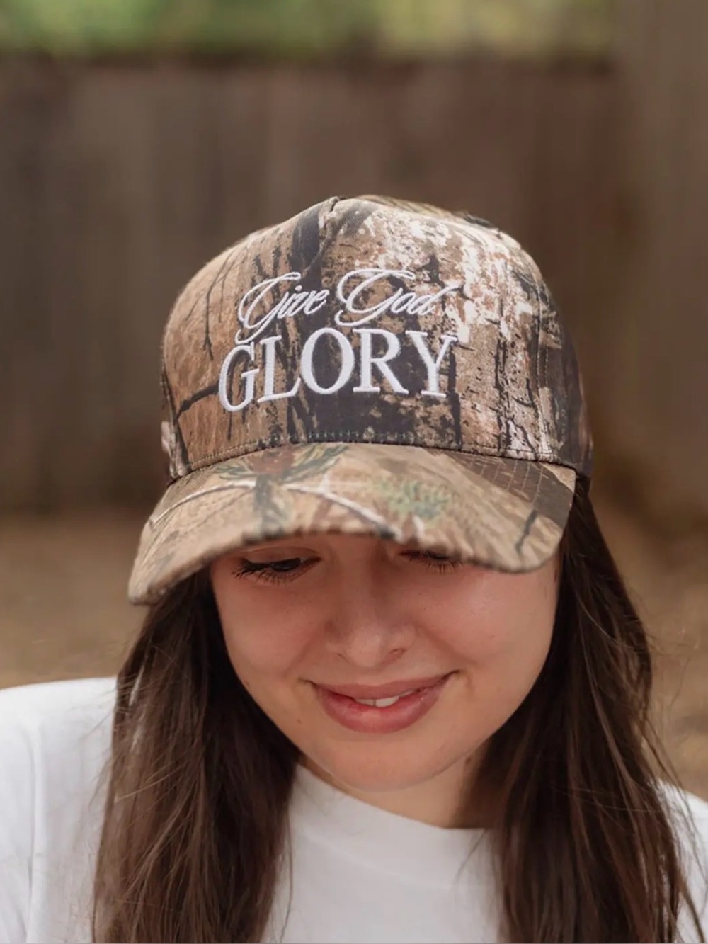 Give God Glory Camouflage Baseball Cap